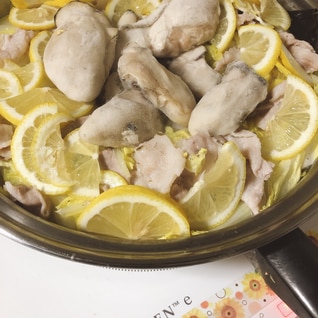 牡蠣レモン鍋